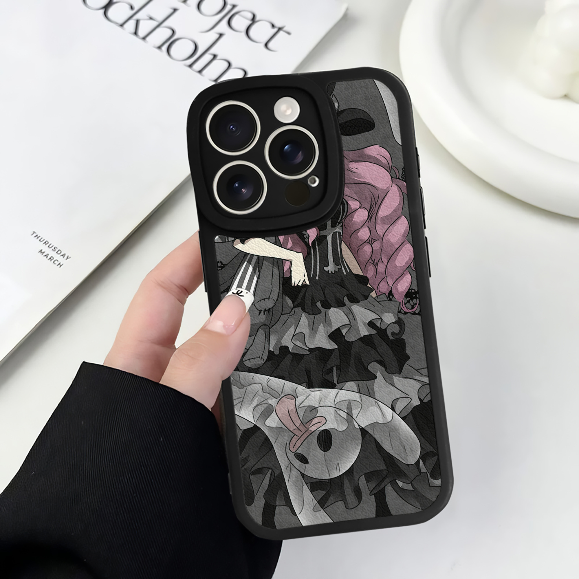 （画像用） ワンピース ONE PIECE 【iPhone 16シリーズ対応】シリコンスマホケース（レザー調） 材質：シリコン
